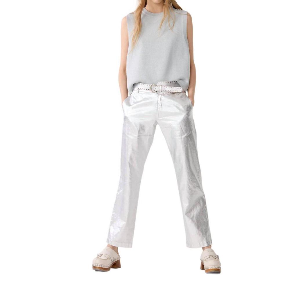 NEW LANTHROPY astro metallic jeans in silver